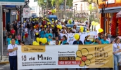 Assistência Social faz caminhada no Centro para conscientização da campanha Faça Bonito