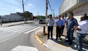 Marcus Melo visitou o cruzamento nesta quinta-feira e destacou que a Prefeitura está atenta a medidas que possam melhorar o dia a dia da população (Ney Sarmento/PMMC)