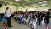 Prefeito Marcus Melo falou sobre o trabalho do Poder Executivo e destacou a importância dos jovens sonharem e fazerem as escolhas corretas para o seu futuro. (Foto: Ney Sarmento/PMMC)
