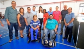 A presidente do Fundo Social de Solidariedade de Mogi das Cruzes, Karin Melo, fez nova visita na manhã desta quinta-feira ao Centro do Paradesporto (Guilherme Berti/ PMMC)