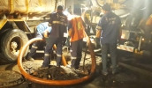 Reparo em coletor da Ricardo Vilela foi executado durante a madrugada (Foto: Divulgação)