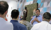 O prefeito Marcus Melo falou sobre a relevância da Festa de São Benedito para Mogi das Cruzes e o dever da Prefeitura de manter e apoiar essa tradição (Ney Sarmento/ PMMC)