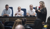 A secretária de Educação, Juliana Guedes, destacou o avanço da rede municipal no IDEB e apresentou novidades como a aquisição de tablets para as creches subvencionadas. (Foto: Junior Lago/PMMC)