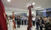 Hall de entrada do prédio da Prefeitura de Mogi das Cruzes recebeu devotos para abertura do subimpério da Festa do Divino Espírito Santo (foto: Ney Sarmento/PMMC)