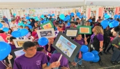 Campanha “Criança não deve trabalhar, infância é para sonhar” contou com várias ações no Largo do Rosário (foto: Divulgação/PMMC)