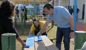 A revitalização da área externa foi um dos pontos altos da festa em comemoração aos quatro anos e atividades do Centro de Artes e Esportes Unificados - CEU das Artes (Ney Sarmento/ PMMC)