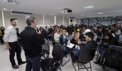 A reunião realizada na manhã desta terça-feira (06/08) com grêmios estudantis marcou o início do programa Prefeito Jovem Mogi das Cruzes 2019 (Ney Sarmento/ PMMC)