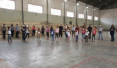Um grupo de 13 alunos da EM Dom Paulo Rolim Loureiro, em Pindorama, participaram da atividade realizada em parceria pelas secretarias de Educação e Esporte. (Divulgação/PMMC)