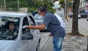 Durante 2021, 7,6 mil panfletos educativos sobre comportamento seguro no trânsito foram distribuídas pelas equipes da Secretaria Municipal de Mobilidade Urbana (Divulgação)