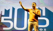 Em seu pronunciamento, o prefeito Caio Cunha enfatizou a importância do compromisso com Mogi das Cruzes nas próximas décadas (Pedro Chavedar/PMMC)