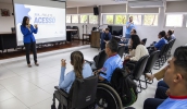 Secretária Celeste Gomes lembrou que a iniciativa faz parte do trabalho desenvolvido pela Prefeitura para a garantir de direitos para as pessoas com deficiência (Pedro Chavedar/PMMC)