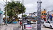 Totens de segurança estão sendo instalados em dez locais em Mogi das Cruzes, como na praça Prefeito Francisco Ribeiro Nogueira, no Centro (Divulgação/PMMC)