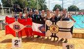 Natação feminina foi um dos destaques da delegação de Mogi das Cruzes durante as provas das Olimpíadas das Guardas Civis Municipais do Estado de São Paulo (Divulgação)