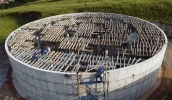 Estrutura de concreto está cerca de 75% concluída; unidade elevará para 6 milhões de litros a disponibilidade de água na região (Divulgação/Semae)