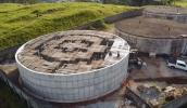 Estrutura de concreto está cerca de 75% concluída; unidade elevará para 6 milhões de litros a disponibilidade de água na região (Divulgação/Semae)