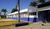 Um dos focos de trabalho da equipe neste feriado foi a EM Profª Lourdes Maria Prado Aguiar, no Jardim Esperança. (Divulgação/PMMC)