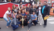 A banda marcial da EE Benedito de Souza Lima, de Taiaçupeba, foi a campeã da categoria “Banda Marcial Infantil”. (Divulgação/PMMC)