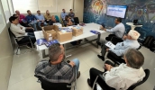 Reunião foi realizada no Semae nesta quinta-feira (14/9), com a presença da Diretoria da autarquia e representantes da Ares-PCJ (Divulgação/PMMC)