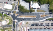 Antiga rotatória foi substituída por um novo sistema viário, com cruzamentos, semáforos e um retorno, beneficiando a fluidez e a segurança de motoristas e pedestres (Divulgação/PMMC)