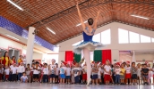 Fundo Social fez nesta terça-feira entrega de presentes parra 148 criança do CEIM Professora Maria Aparecida Mana Gonçalves, na Chácara Guanabara (Divulgação/ PMMC)