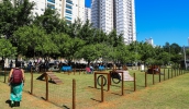 Play Pet foi montado na Praça Assumpção Ramirez Eroles, conhecida como Praça do Habib’s e está aberto aos tutores e seus cães (Divulgação/PMMC)