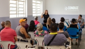 Empreendedores de Jundiapeba visitaram a Incubadora Social na manhã desta segunda-feira, para conhecer os trabalhos do equipamento e pensar em parcerias (Warley Kenji/ PMMC)