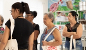 Empreendedores de Jundiapeba visitaram a Incubadora Social na manhã desta segunda-feira, para conhecer os trabalhos do equipamento e pensar em parcerias (Warley Kenji/ PMMC)