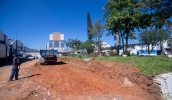 Construção de nova rua na região central avança e obras na praça Sacadura Cabral começam