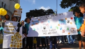 A Secretaria de Assistência Social promoveu, na manhã desta sexta-feira (17/05), a caminhada da campanha Faça Bonito - Projeta Nossas Crianças e Adolescentes (Warley Kenji/ PMMC)