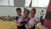 A criançada se animou com a programação do CEIM Profª Leila de Queiroz Beneforti - Ceic Sonho Meu II, em Jundiapeba. (Divulgação/PMMC)