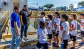 Diretor-geral do Semae recepcionou alunos e destacou importância do programa e do envolvimento da comunidade escolar na temática da água e meio ambiente (Divulgação/PMMC)