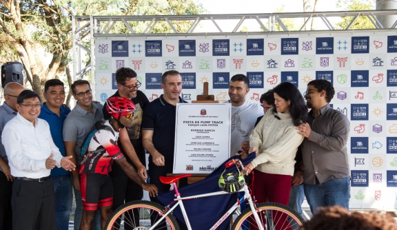 Inaugurada Pista Pump Track no Parque Leon Feffer, nesta sexta-feira (1/7) Inaugurada Pista Pump Track no Parque Leon Feffer, nesta sexta-feira (1/7)