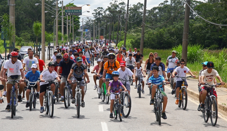 Passeio ciclístico do próximo domingo terá trajeto entre os Parques Centenário e Leon Feffer, ida e volta (Foto: Guilherme Berti/PMMC)