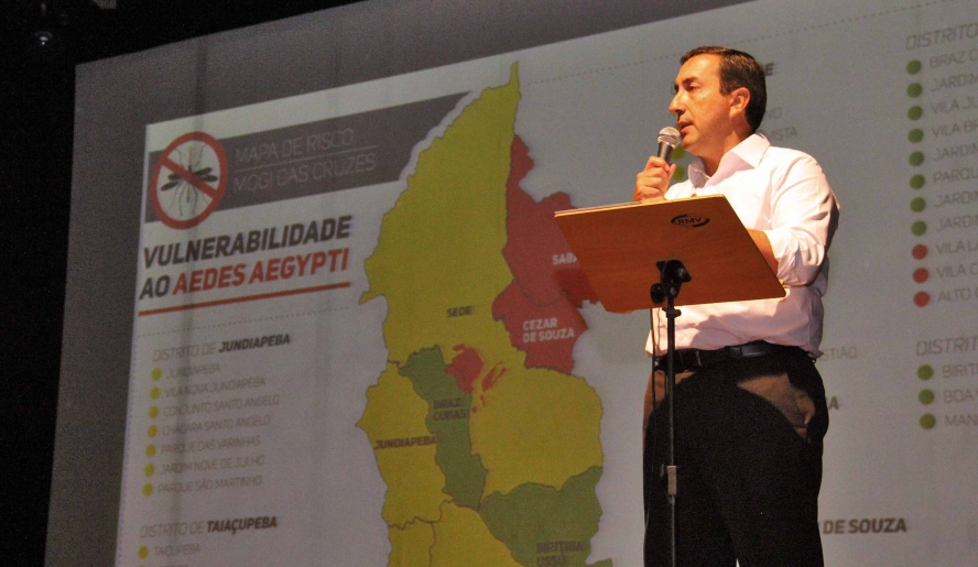 Prefeito Marcus Melo fez a abertura da Avaliação de Densidade Larvária (ADL), no Theatro Vasques (foto: Guilherme Berti)