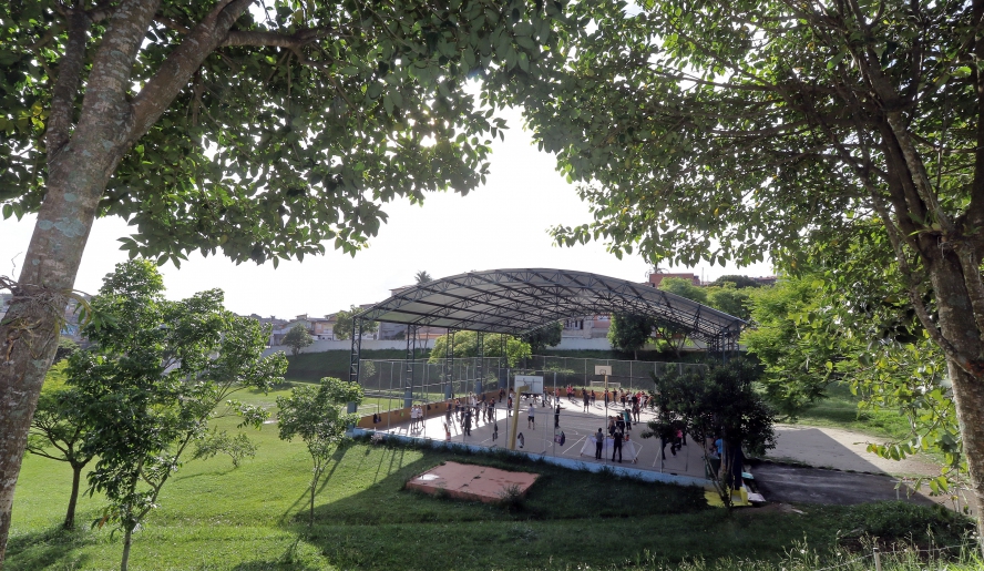 O Centro Esportivo do Jardim Camila oferece atividades de ginástica, além de ser um dos núcleos do Programa de Esporte e Lazer da Cidade (Pelc) (Ney Sarmento/PMMC)