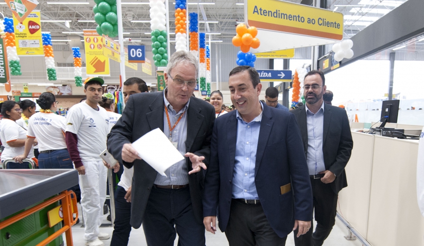 O prefeito Marcus Melo conversou com o CEO da empresa, Roberto Müssnich, que destacou a importância da parceria entre poder público e a iniciativa privada. (Foto: Junior Lago/PMMC)