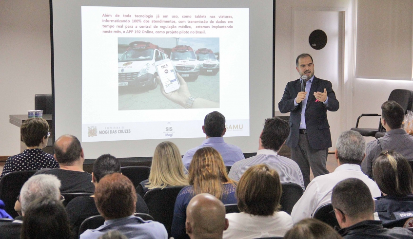 Secretário Téo Cusatis apresentou um balanço dos atendimentos realizados nos últimos sete anos (foto: Guilherme Berti/PMMC)