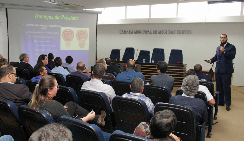 Neste ano, o evento foi realizado no auditório da Câmara Municipal para prestigiar o público masculino predominante no local (foto: Guilherme Berti/PMMC)