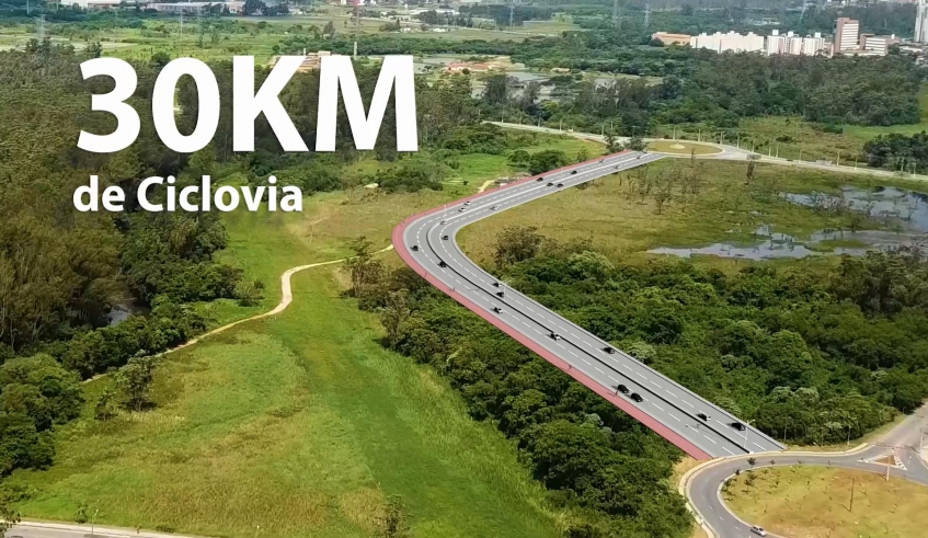 Projeto prevê a construção de ciclovias como parte do eixo de mobilidade urbana, interligando os parques e o Corredor Ambiental Ecológico Sustentável