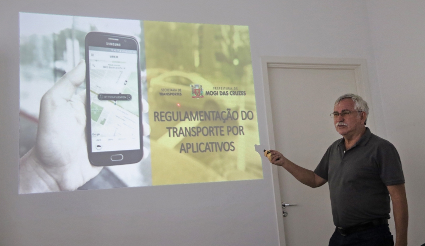 Fiscalização do transporte por aplicativo foi detalhada pelo secretário José Luiz Freire de Almeida, que lembrou que empresas devem se cadastrar junto à Prefeitura (Ney Sarmento/PMMC)