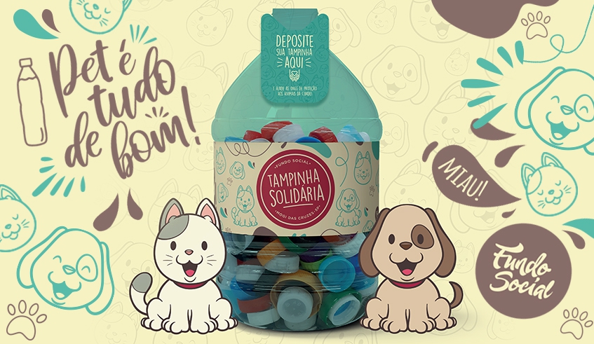 Com lançamento marcado para esta quinta-feira, o projeto Tampinha Solidária visa transformar tampinhas plásticas em apoio para ONGs e protetores de animais da cidade