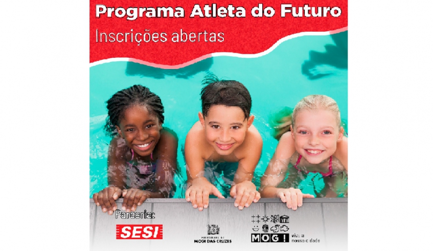 Inscrições abertas para o Programa Atleta do Futuro, com vagas limitadas, para aulas de natação