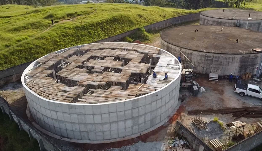 Estrutura de concreto está cerca de 75% concluída; unidade elevará para 6 milhões de litros a disponibilidade de água na região (Divulgação/Semae)