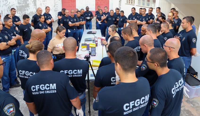 Os novos integrantes da Guarda Civil Municipal de Mogi das Cruzes passaram por treinamentos diversos, entre eles o de atendimento pré-hospitalar tático (Divulgação/PMMC)