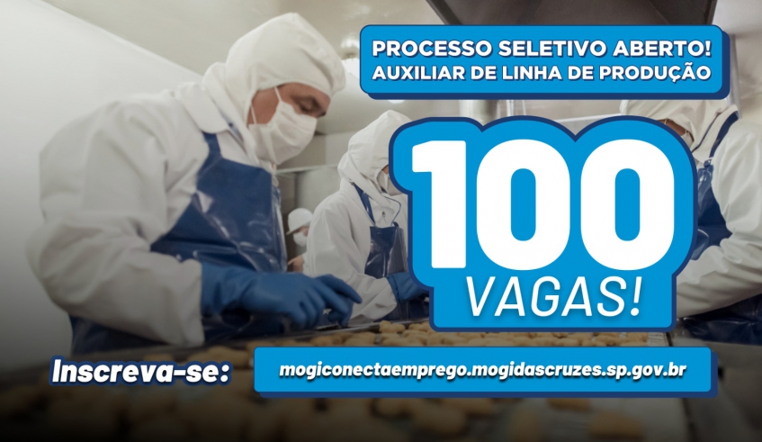 Mogi Conecta Emprego promove dois processos seletivos com mais de 100 vagas disponíveis