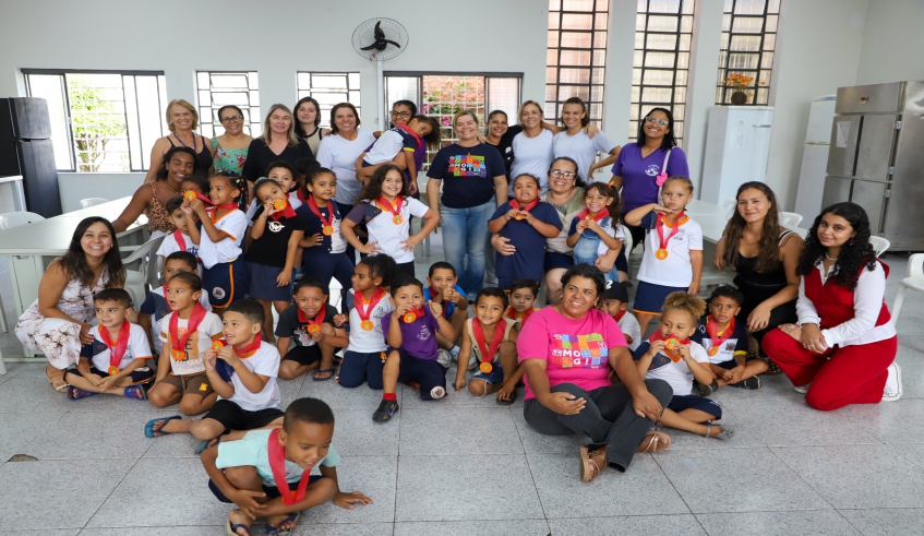 Visita CEIM Marcus Adalberto Abib ao DAE como premiação dos Jogos da Alimentação Saudável). (Divulgação/PMMC)