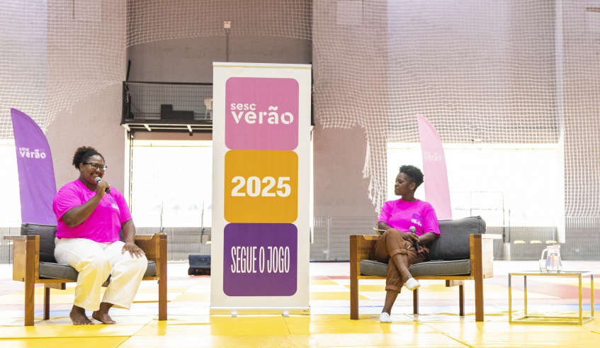 Medalhista Bia Souza esteve em Mogi das Cruzes neste sábado, participando de um evento em que contou um pouco de sua trajetória e fez demonstração (Divulgação/SESC)