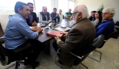 Na primeira etapa da visita à Mogi das Cruzes, os representantes do Sesc se reuniram com o prefeito Marcus Melo e outras autoridades municipais (Guilherme Berti/ PMMC)