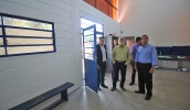 A área do Centro Esportivo do Socorro foi vistoriada pelos representantes do Sesc, acompanhados do prefeito (Guilherme Berti/ PMMC)