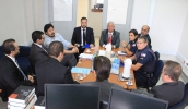 Reunião com juízes no Fórum de Braz Cubas discute detalhes da Patrulha Maria da Penha